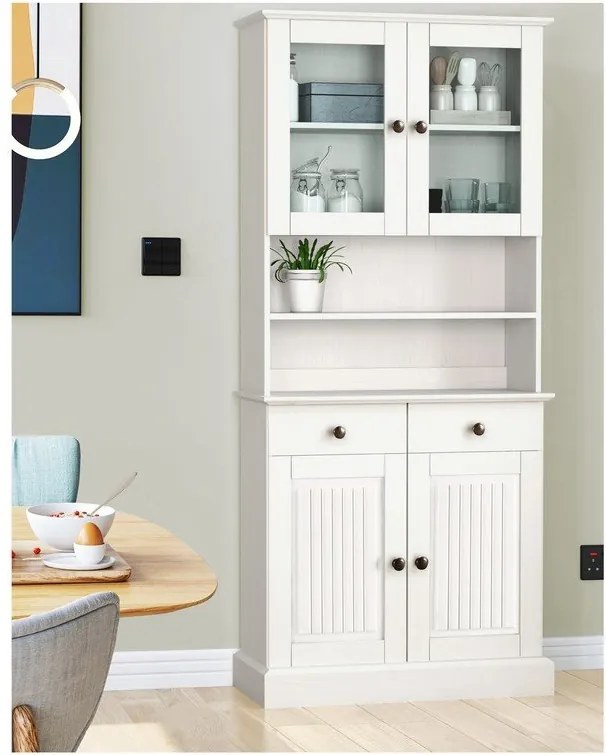 Biely kredenc z borovicového dreva 181x34 cm Mille – Støraa