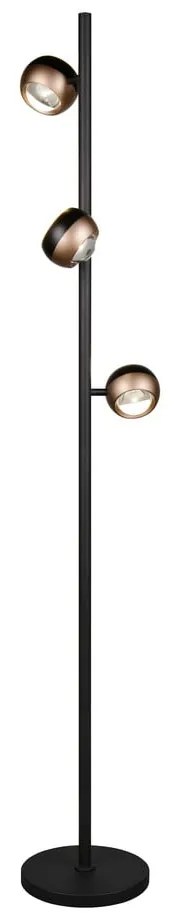 Čierna/v bronzovej farbe LED stojacia lampa (výška 150 cm) Orbit – Trio Select