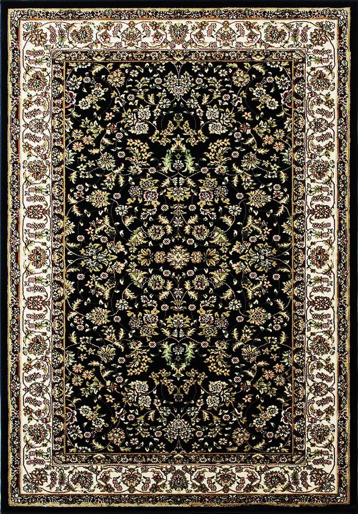 Berfin Dywany, Kusový koberec Anatolia 5378 S (Black), 200x300, čierna, kancelária