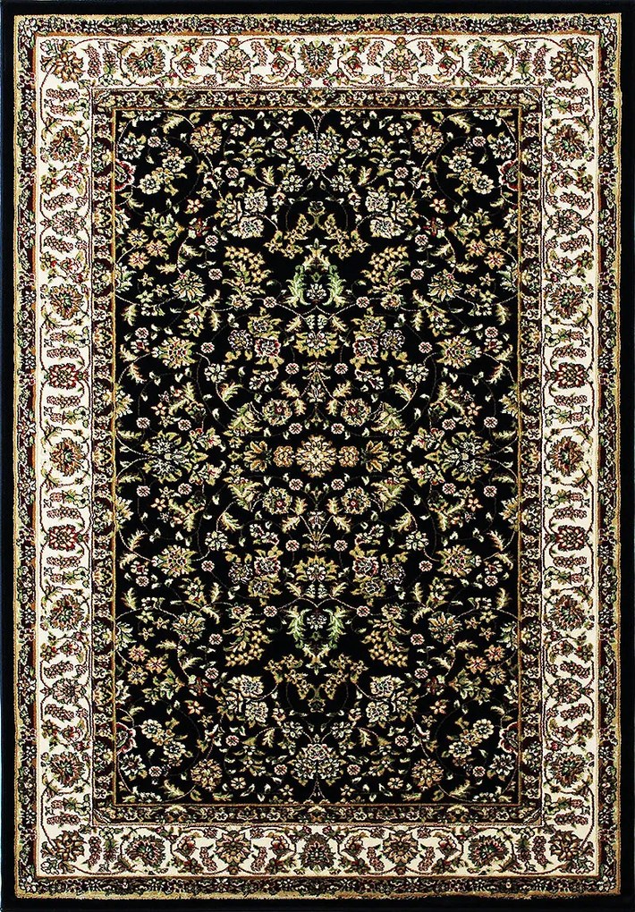 Berfin Dywany, Kusový koberec Anatolia 5378 S (Black), 200x400, čierna, kancelária