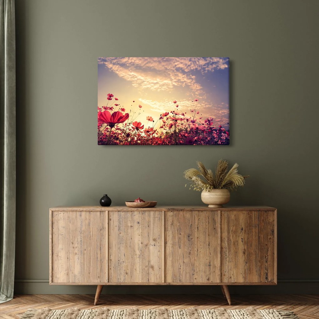 Obraz - Lúka s kvetmi (90x60 cm)