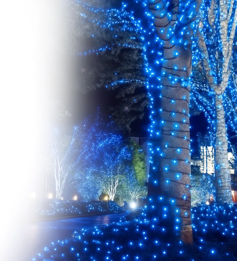 Vianočné svetielka vonkajšie FLASH modrá 300 LED