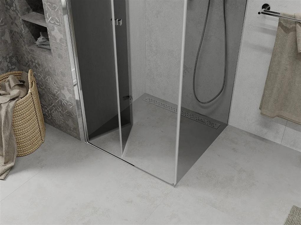 Mexen Lima, sprchovací kút 80 (dvere) x 80 (stena) cm, 6mm šedé sklo, chrómový profil, 856-080-080-01-40