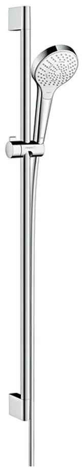 Hansgrohe Croma Select S, sprchová sada Multi EcoSmart 9 l/min so sprchovou tyčou 90 cm, biela/chrómová, HAN-26571400