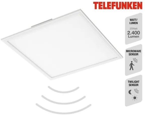 Telefunken 308806TF - LED Prisadený panel so senzorom LED/25W/230V 4000K