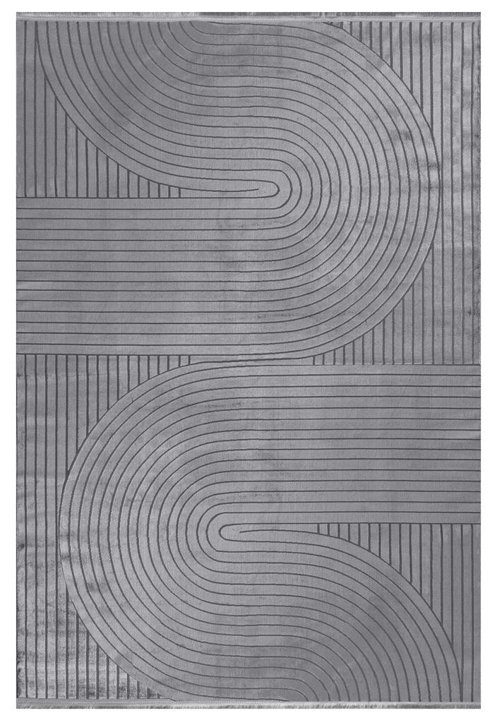 Ayyildiz Kusový koberec STYLE 8902, Sivá Rozmer koberca: 80 x 150 cm