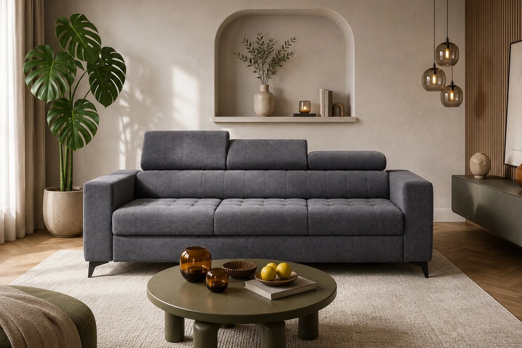 Sofa Nardo s funkciou spania - sivý šenil Vibe 95