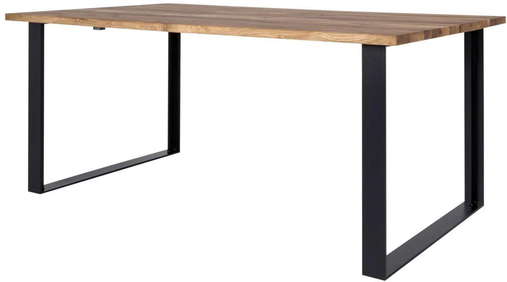 Jedálenský stôl Valerie 180 - 280cm / čierna - prírodná