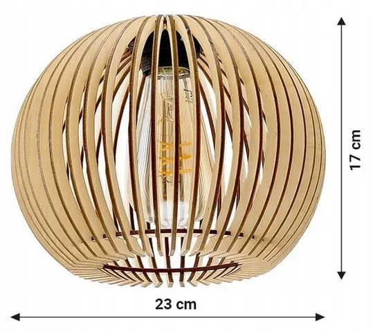 BERGE LED závesné stropné svietidlo biely drevený trám 3xE27 Hustý guľový luster LUCA