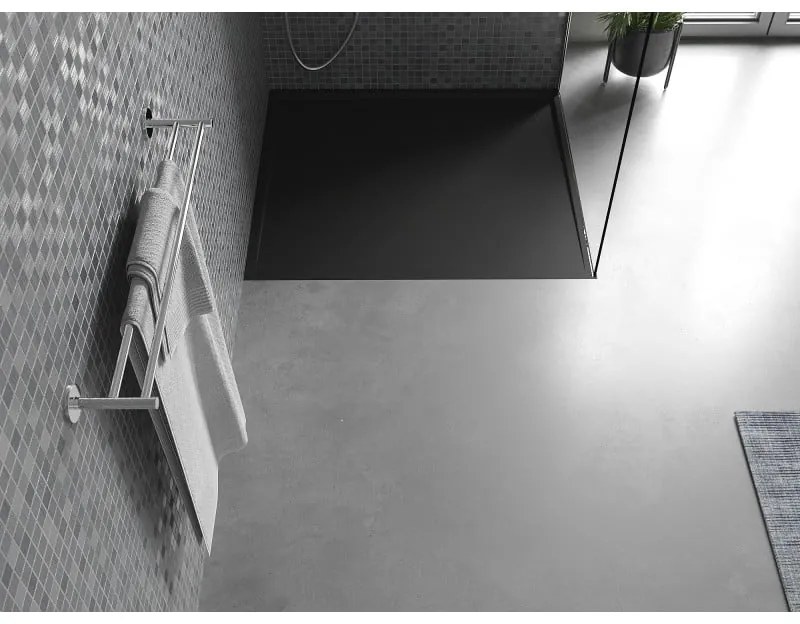 Mexen Amon, SMC obdĺžniková sprchová vanička 100 x 90 cm, čierna, 4F709010