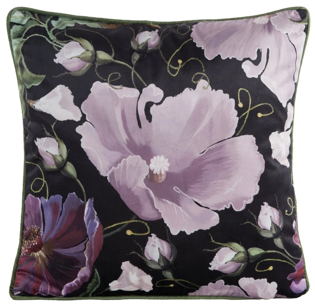 DEKORAČNÁ OBLIEČKA NA VANKÚŠ VELVET 116 45X45 CM KVETY