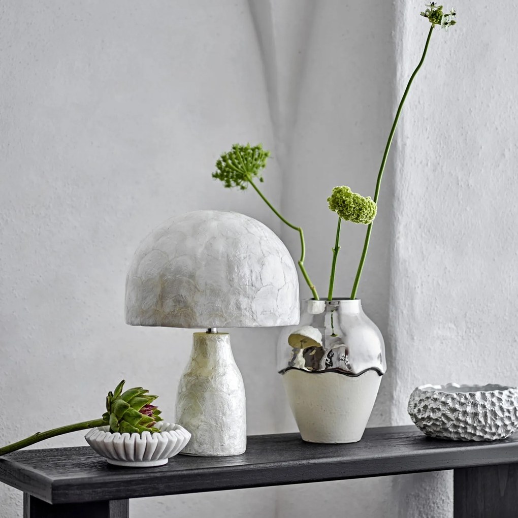 Bloomingville Kameninová váza Silvio Silver