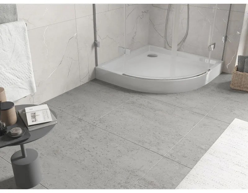 Mexen Flow+, štvrťkruhová sprchová vanička 90 x 90 cm, biela lesklá, 46Q109090H