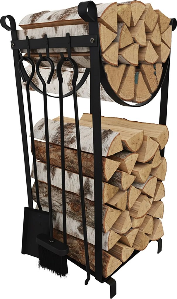 Stojan na drevo s krbovým náradím RD52366