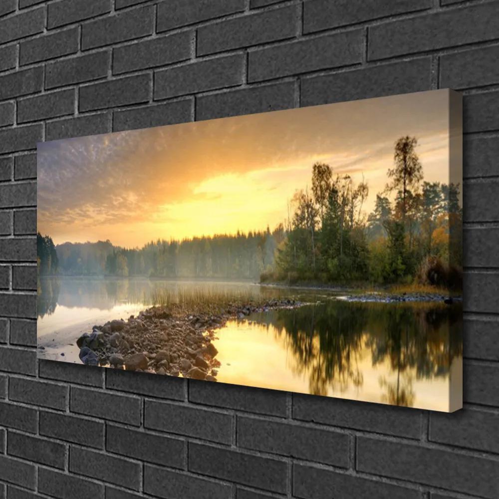 Obraz Canvas Jazero kamene krajina 125x50 cm
