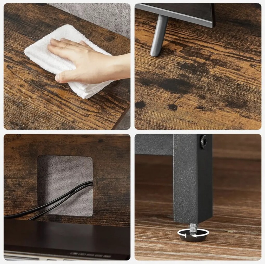TV stolík Vasagle Pafo hnedý/čierny