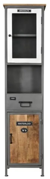 furniture-nabytek.cz - Masívna kúpeľňová skrinka Pinetown z mangového dreva, lakovaná, viacfarebná