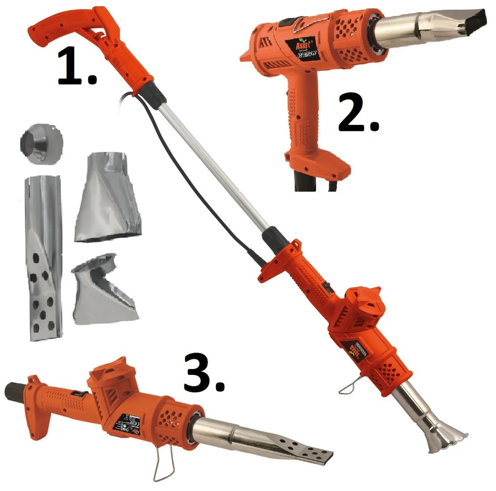 ASIST smart garden Elektrický vypaľovac trávy a buriny 2000W 3v1