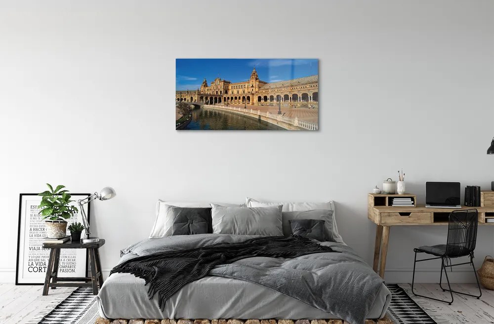 Obraz na akrylátovom skle Spain old market city 100x50 cm