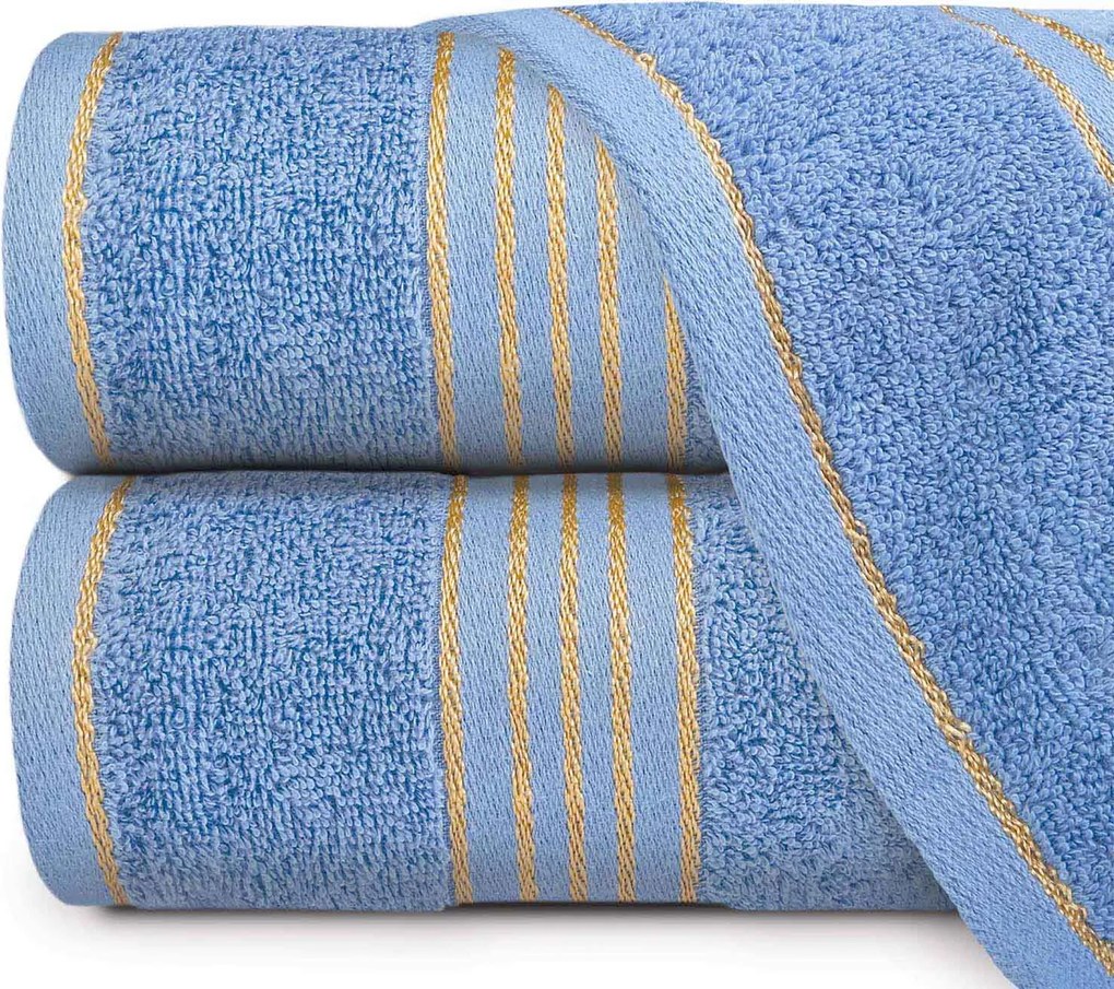 BAVLNENÉ UTERÁKY TIWANO SADA 1 KS 50X90 CM, 1 KS 70X140 CM SVETLOMODRÁ