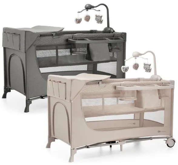 KINDERKRAFT - Cestovná postieľka JOY 2 s doplnkami béžová