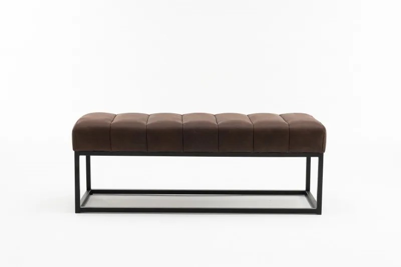 Dizajnová lavica Halle 110cm antik hnedá