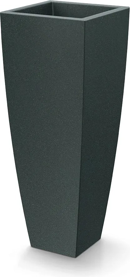 Kvetináč Moodas Square High 40 cm čierny granit