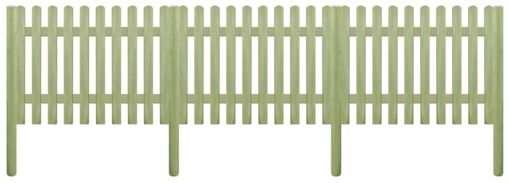 vidaXL Latkový plot, impregnovaná borovica 5,1 m, 170 cm, 6/9 cm