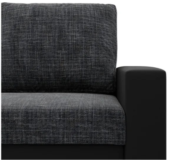 Dvojmiestna pohovka LUNA rozkladacia, tmavosivá / čierna