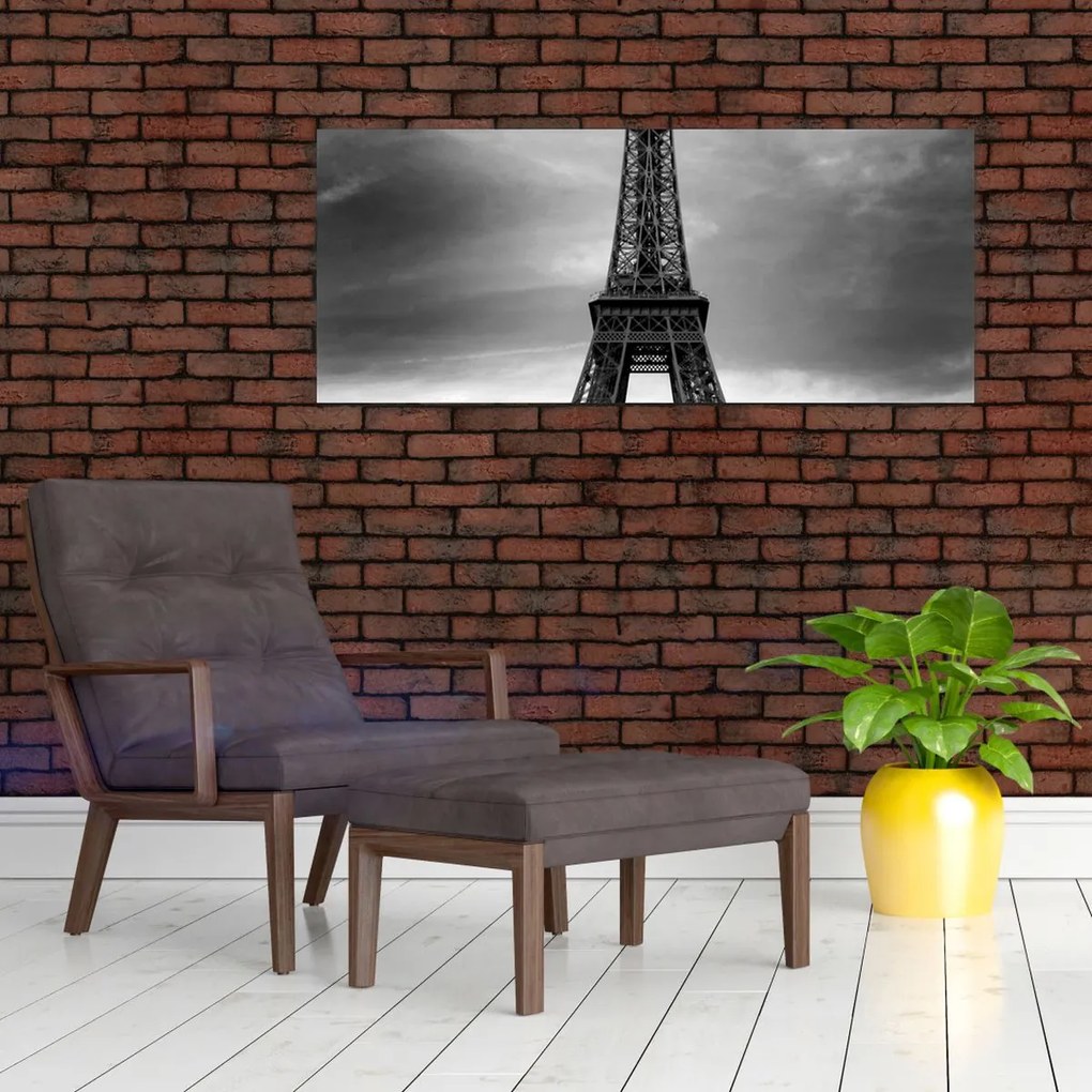 Obraz - Ružové auto v Paríži (120x50 cm)