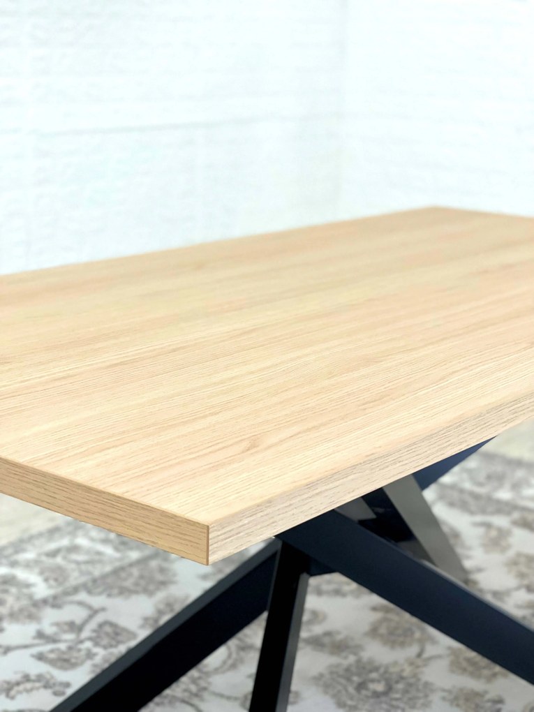 Jedálenský stôl DIAMOND dub vicenza / čierna 180 x 90 cm