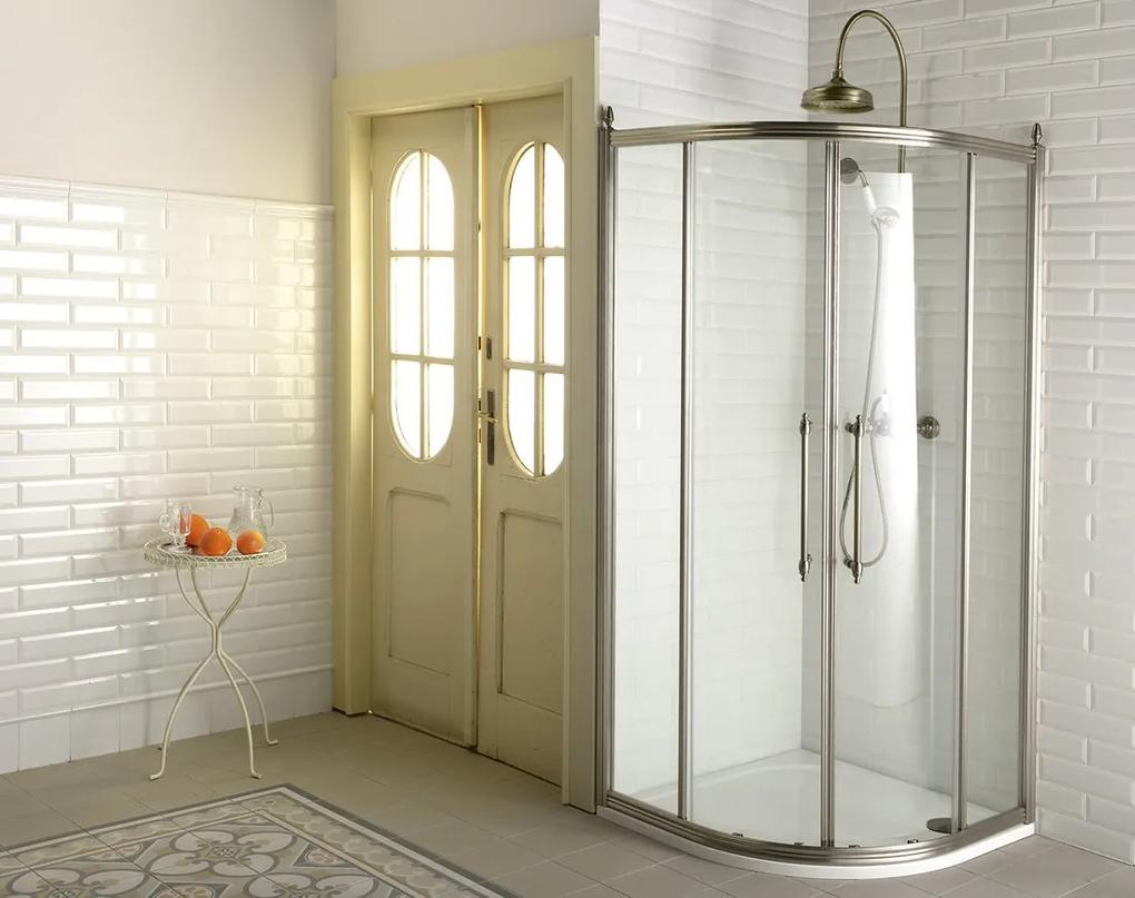 Gelco, ANTIQUE štvrťkruhová sprchová zástena 900x900mm, 2 dvere, číre sklo, bronz, GQ5290C