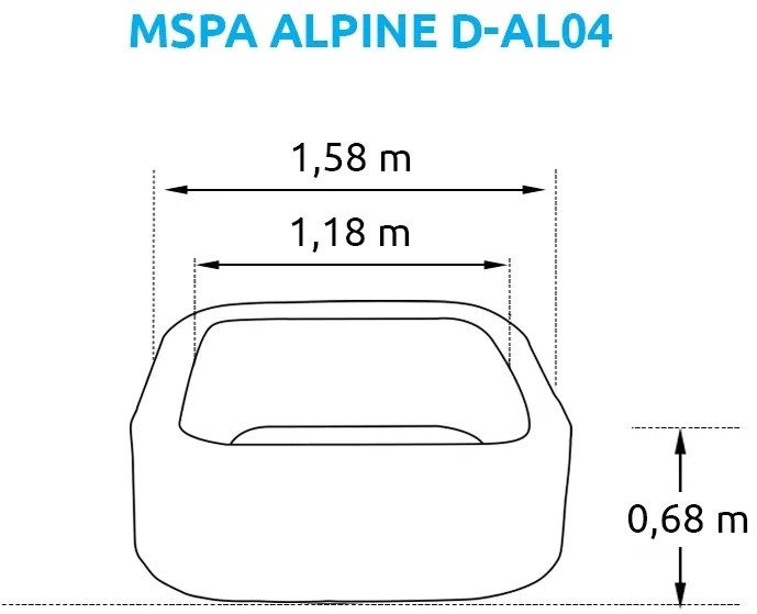 Mspa | Nafukovacia vírivka MSpa Alpine D-AL04 | 11400236
