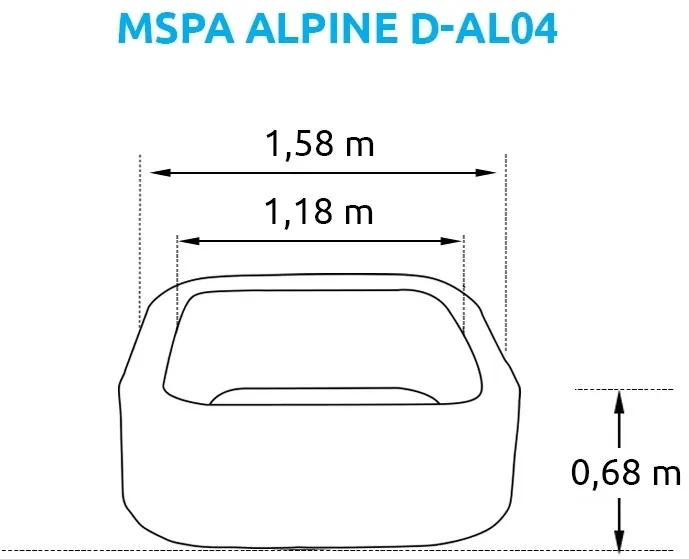 Mspa | Nafukovacia vírivka MSpa Alpine D-AL04 | 11400236