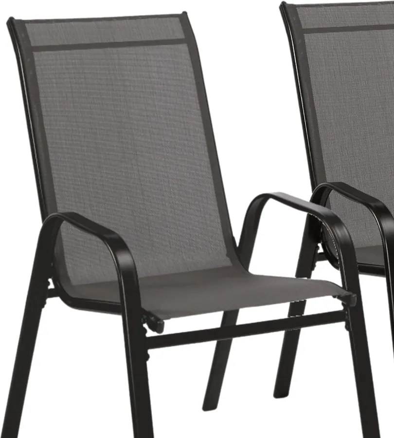 Garden Line SADA 2 ŠEDÝCH ZÁHRADNÝCH STOLIČIEK 54 x 70 x 92 CM