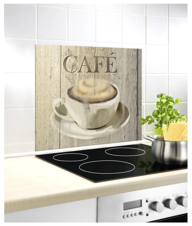 Kryt na stenu pri sporáku z tvrdeného skla 60x50 cm Café – Wenko