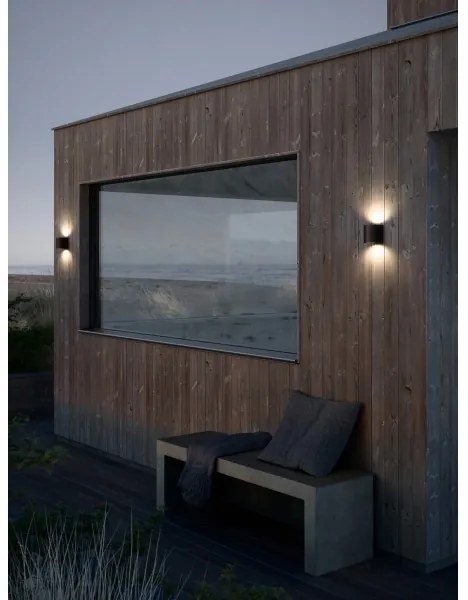 Nordlux - LED vonkajšie nástenné svietidlo CANTO 2xLED/6W/230V IP44 čierna