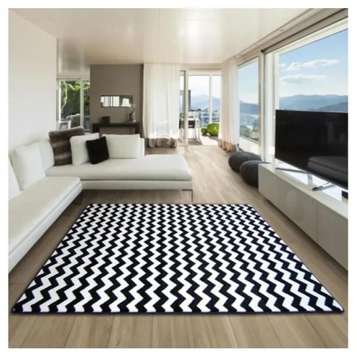 Kusový koberec Nero čiernobiely 280x370cm