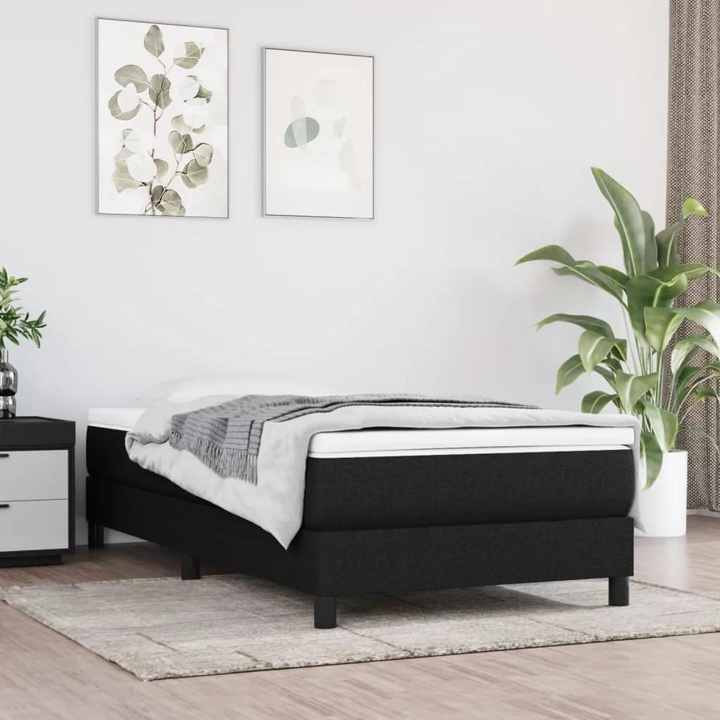 Boxspring posteľ s matracom čierna 100x200 cm látka 3144055