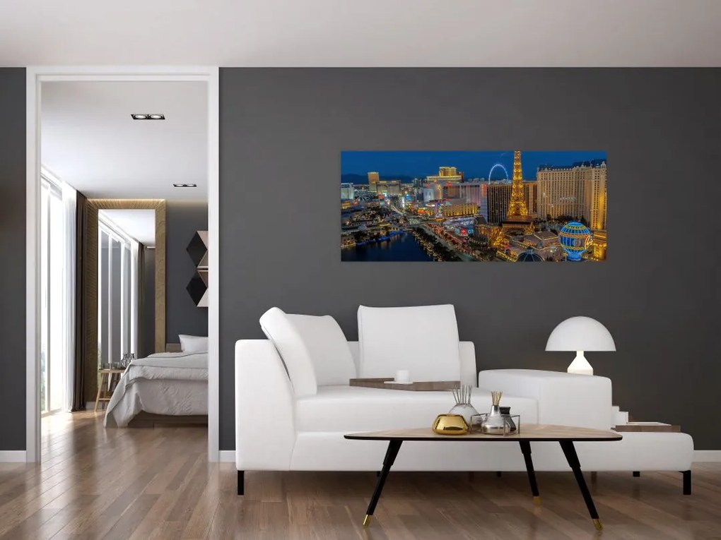 Obraz nočného Las Vegas (120x50 cm)