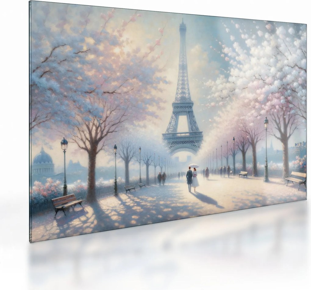 Sklenený obraz - Maľba z Paríža (70x50 cm)