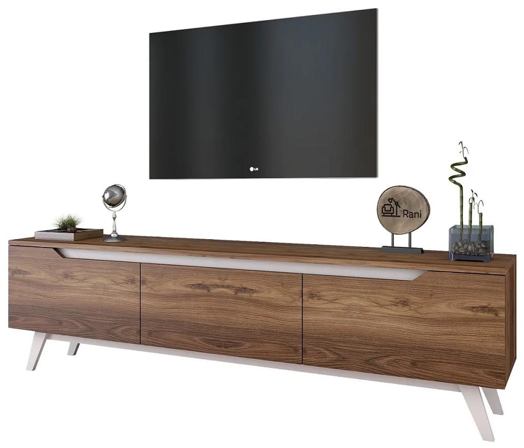 Dizajnový TV stolík Eilis 180 cm vzor orech