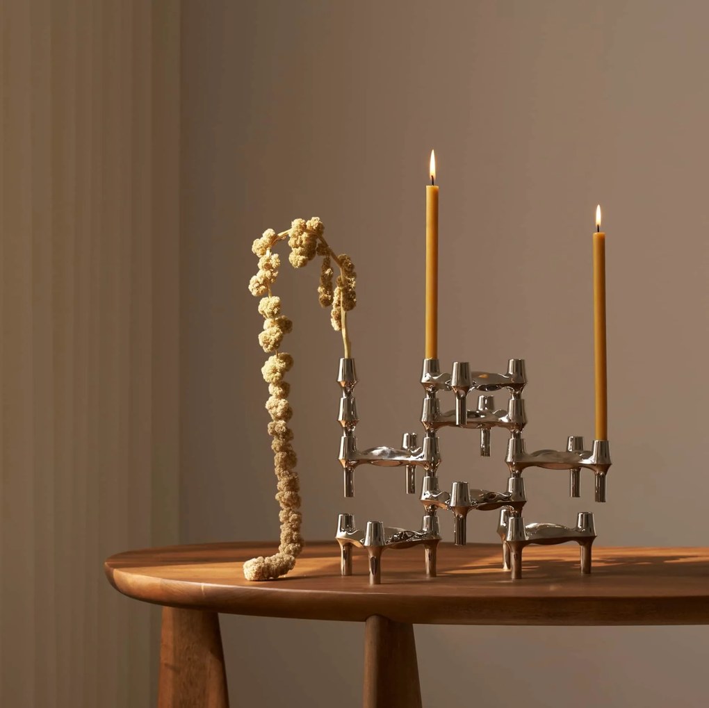 Stoff Nagel Vysoká sviečka STOFF Nagel Golden Honey – set 8 ks