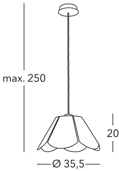 Kolarz A1346.31.W - Luster na lanku BLOOM 1xE27/100W/230V