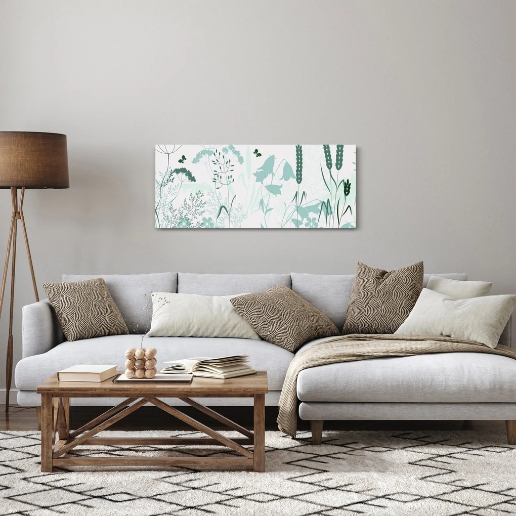 Obraz - Lúka vektor (120x50 cm)