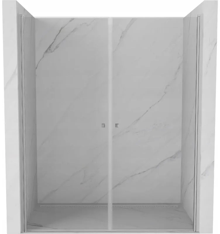 Mexen Pretoria Duo, 2-krídlové sprchové dvere do otvoru 140 cm, 6mm číre sklo, chrómový profil, 852-140-000-02-00