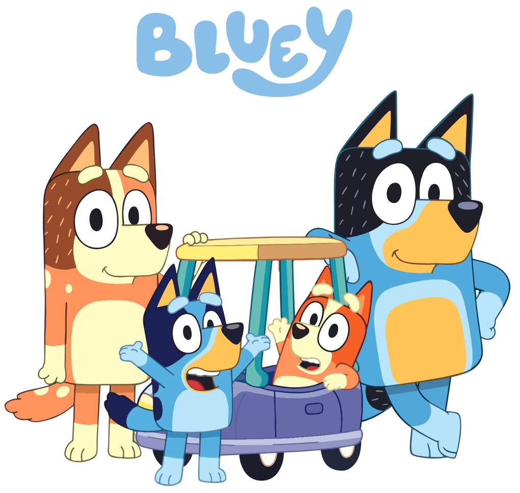 Textilná nálepka na stenu "Bluey"