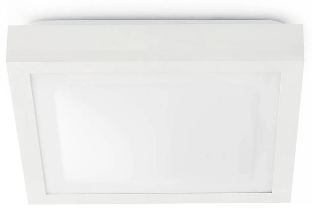 Kúpeľňové stropné svietidlo Tola, 27 x 27 cm biela