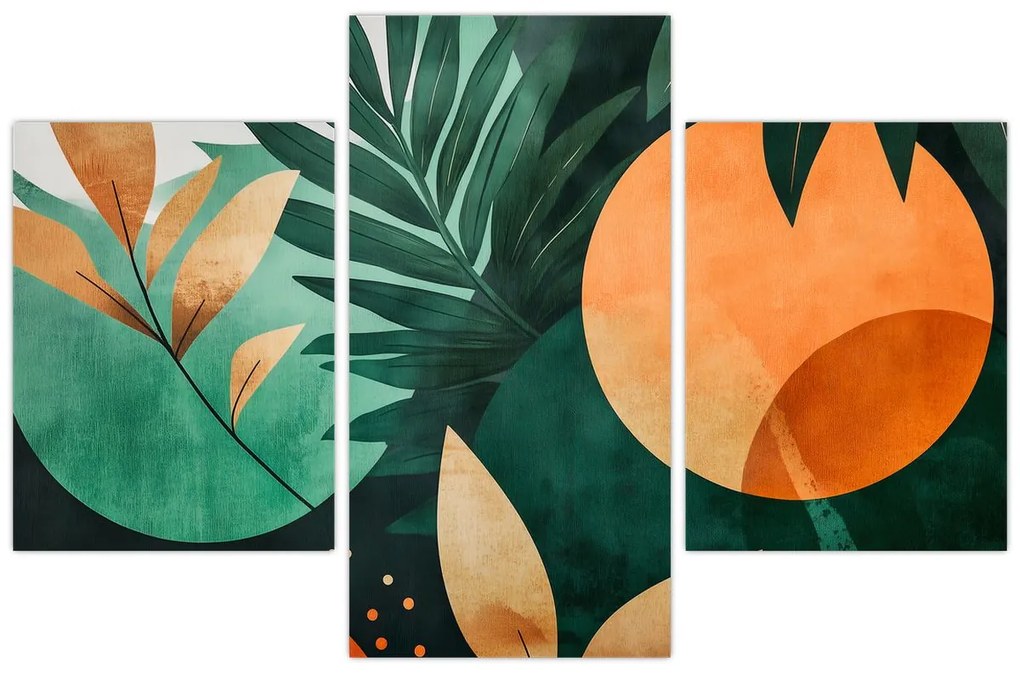 Obraz - Geometrické prírodné motívy (90x60 cm)