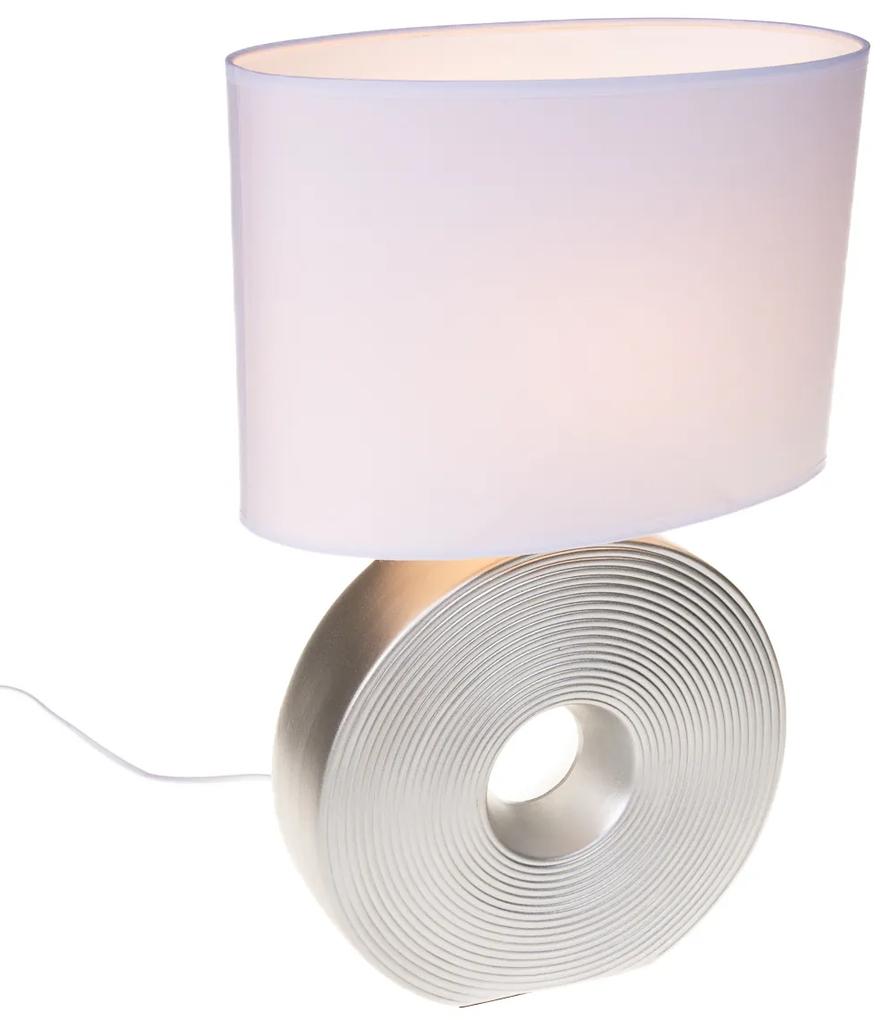 Landelijke tafellamp wit met staal - Ollo